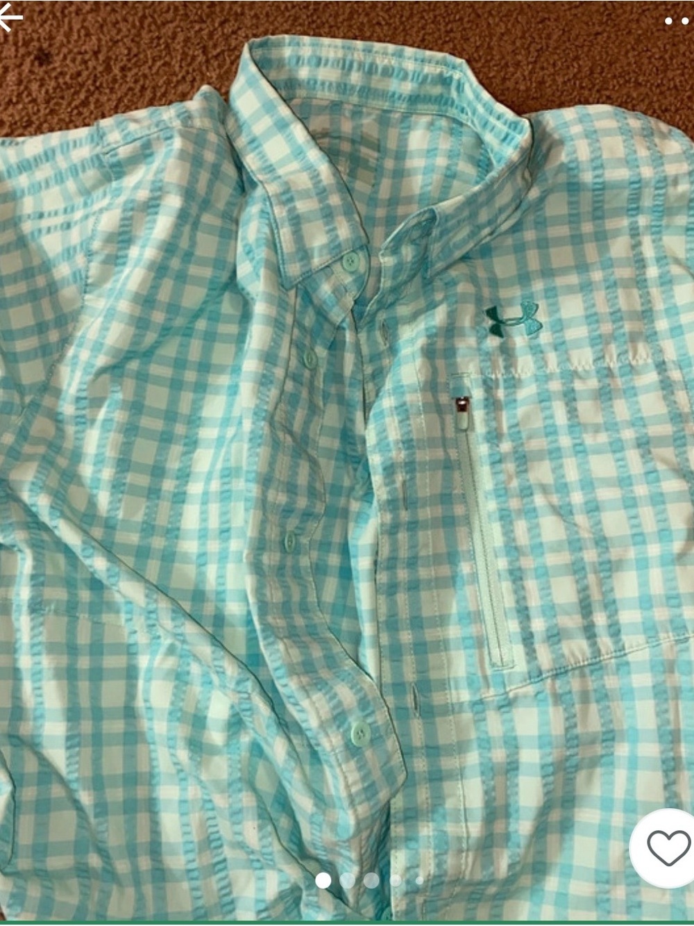 Under Armour Men’s Seafoam Plaid Button-Down Shirt